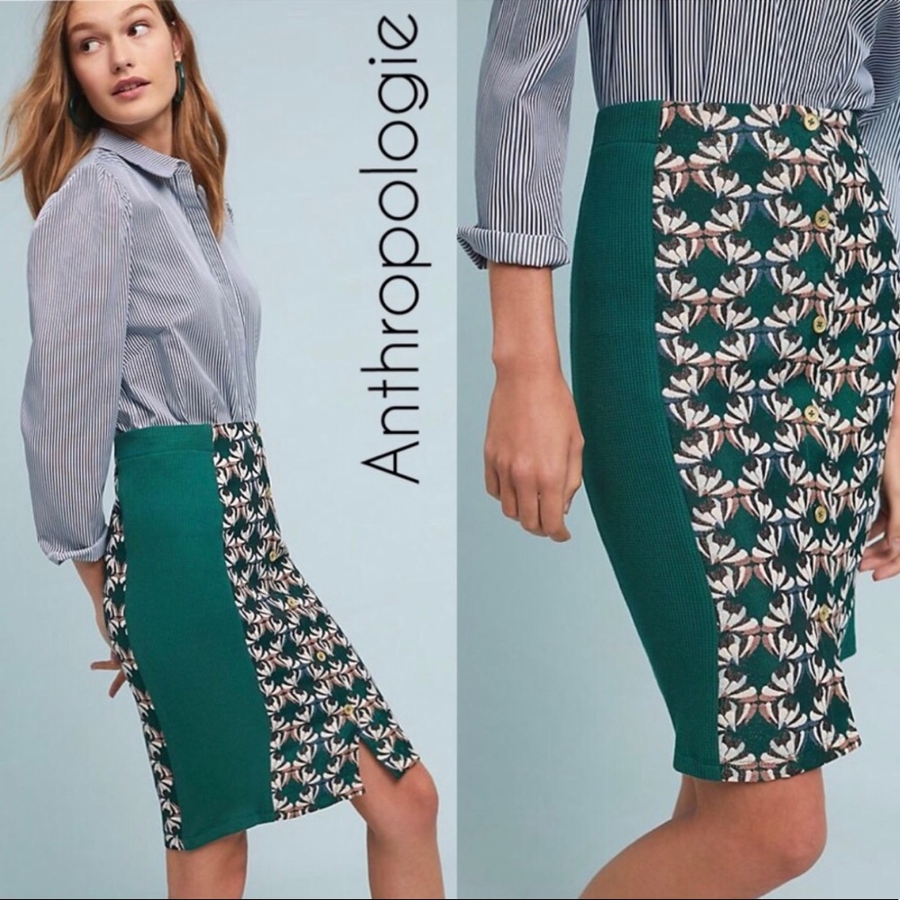 Anthropologie Devlin Button-down Skirt